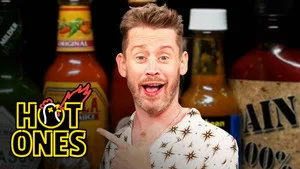 Macaulay Culkin Is Up For a Goof While Eating Spicy Wings